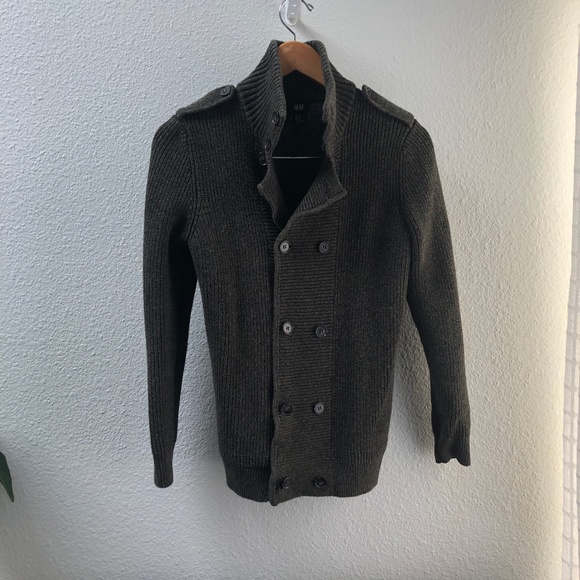 H&M Other - Olive Green Cardigan with Epaulettes